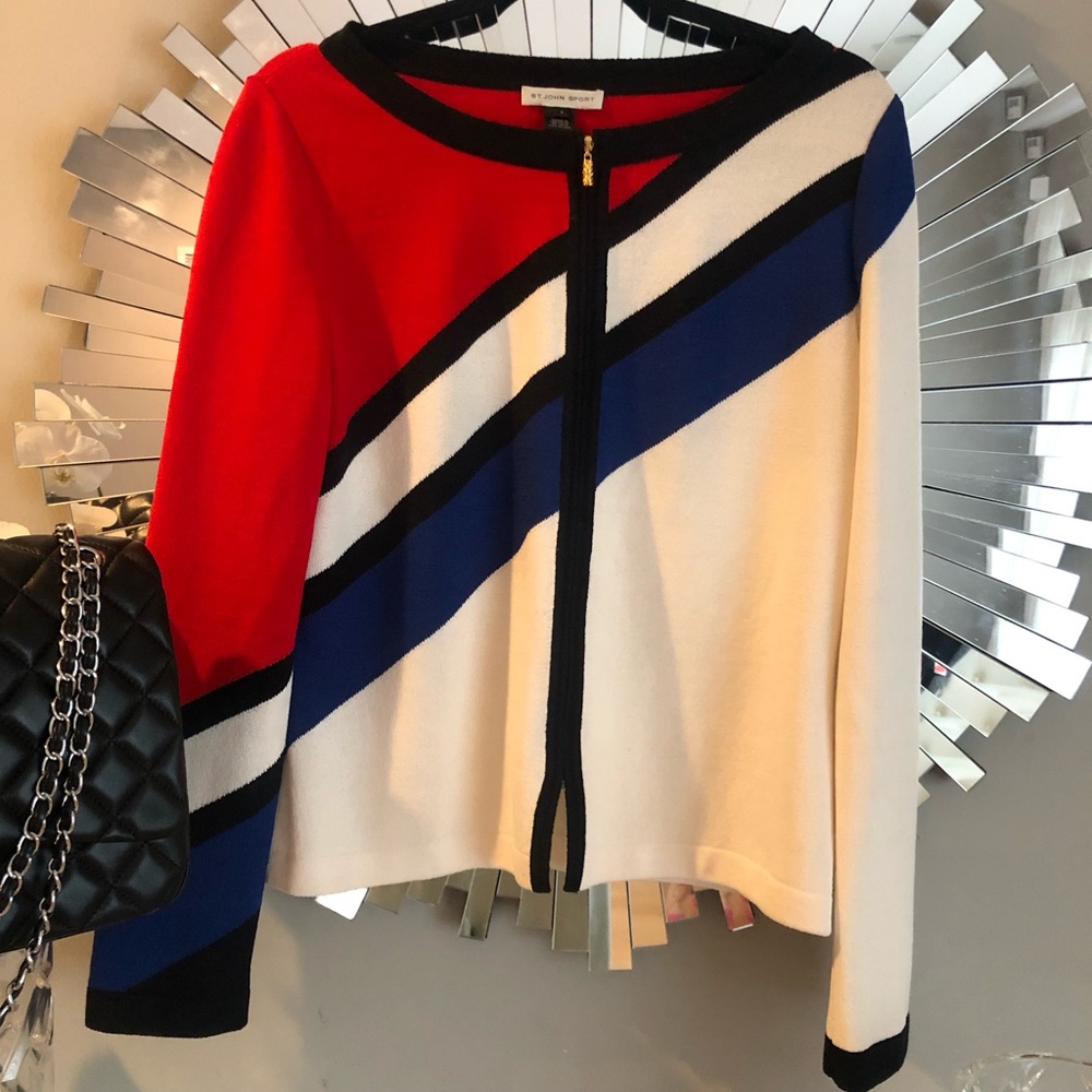 ST. JOHN GEOMETRIC ZIP UP